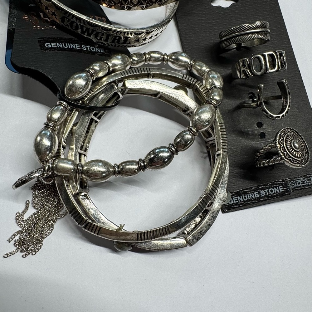 Shyanne Silver and Turquoise Bracelet Set - Picture 2 of 3